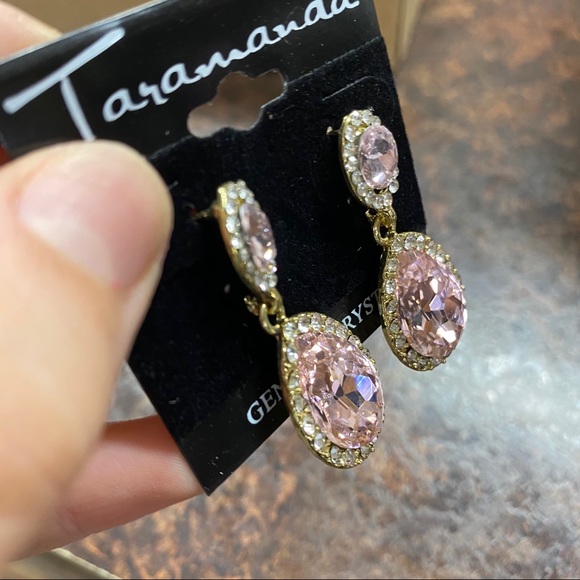 Crystal Stone Sparkle Earrings Dangle Boutique pk - Picture 2 of 2